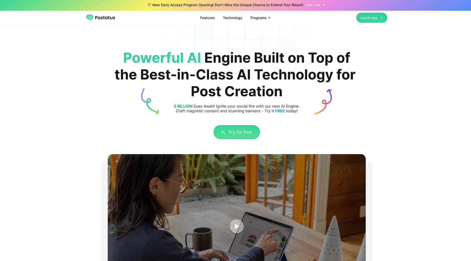 Postatus | AI-Powered Web2 Content Creation Platform - Image 1